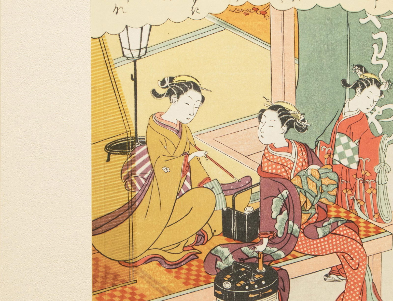 1963 After Harunobu "Under the Spell of Flowers One Forgets to God Home", Full-Color Print - 7