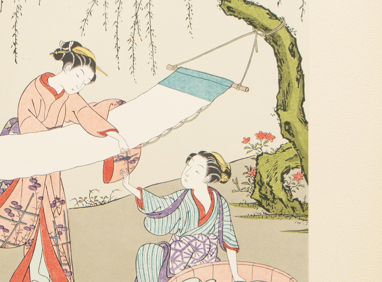 1963 After Harunobu "The End of the Rainy Season", Full-Color Print From Japan - 6