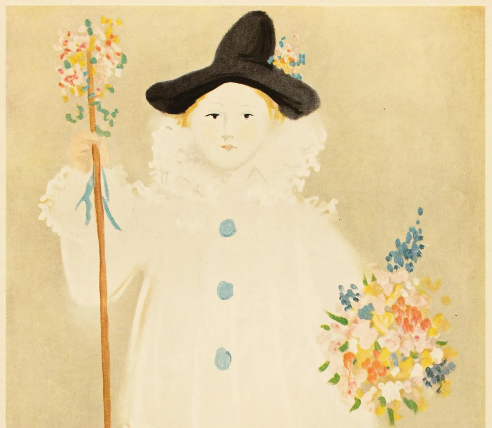 1957 After Pablo Picasso, "Paul as Pierrot" Period Full-Color Print - 3
