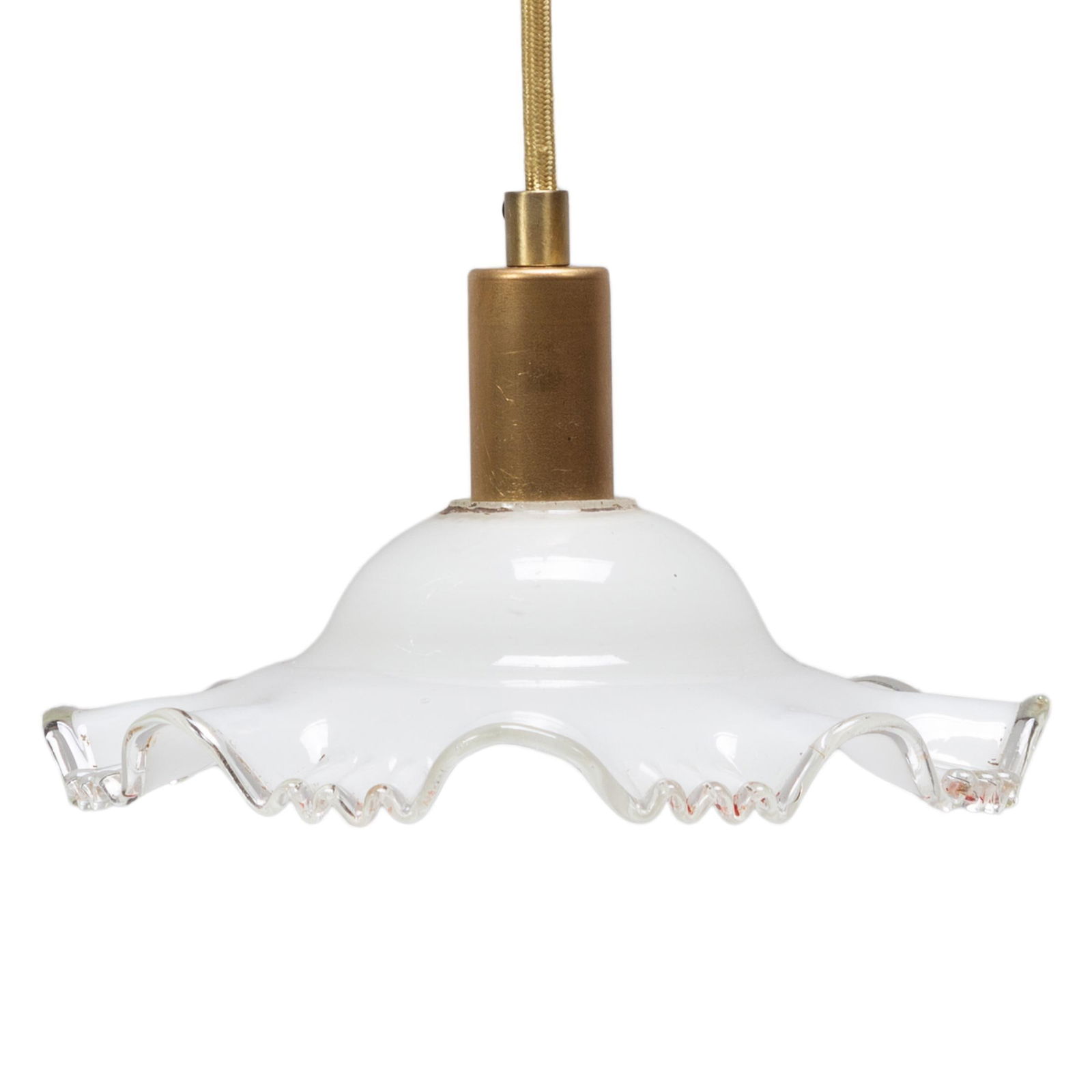 Vintage Chinese Shanghai Deco Glass Pendant, c. 1920 - 2