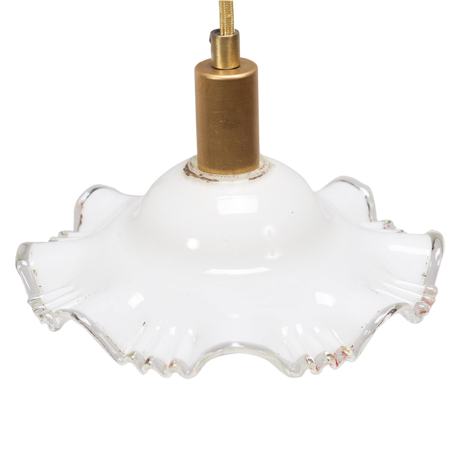 Vintage Chinese Shanghai Deco Glass Pendant, c. 1920 - 3