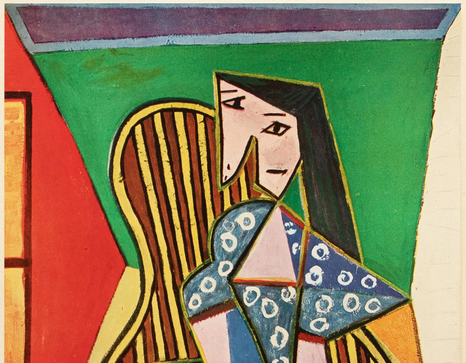 1950 After Pablo Picasso, "Femme Assise" Period Parisian Cubist Offset Lithograph - 3