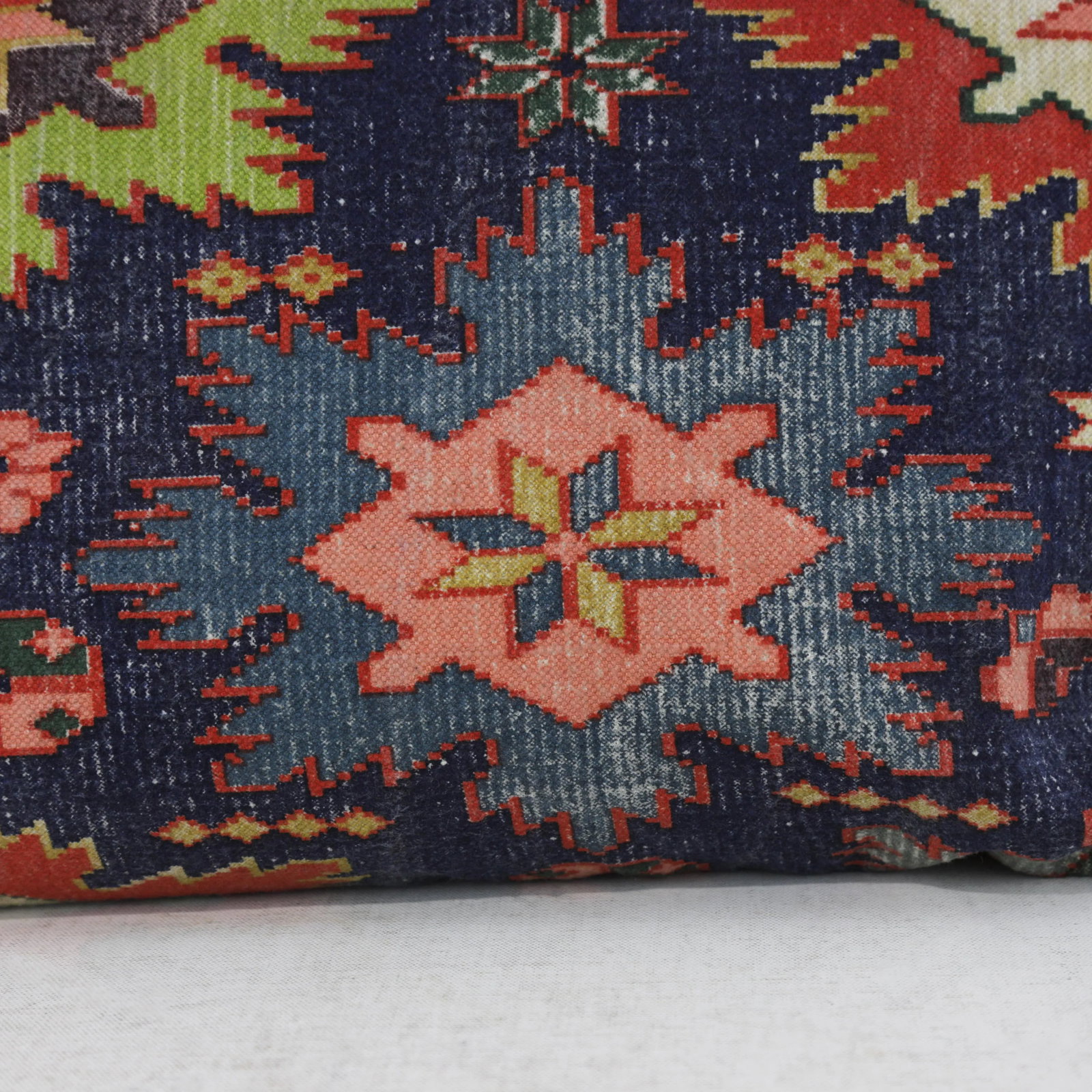 Vintage Colorful Geometric Pattern Pillow - 8