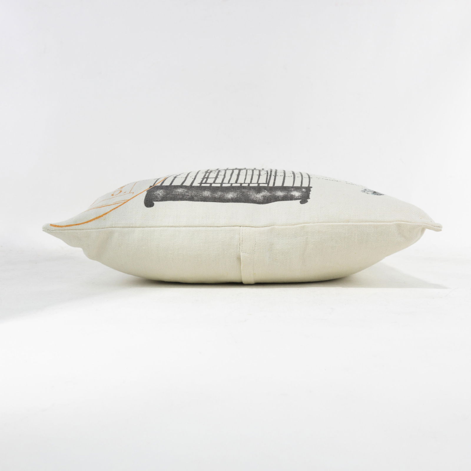 Vintage Bird and Butterfly Cage Pillow - 2