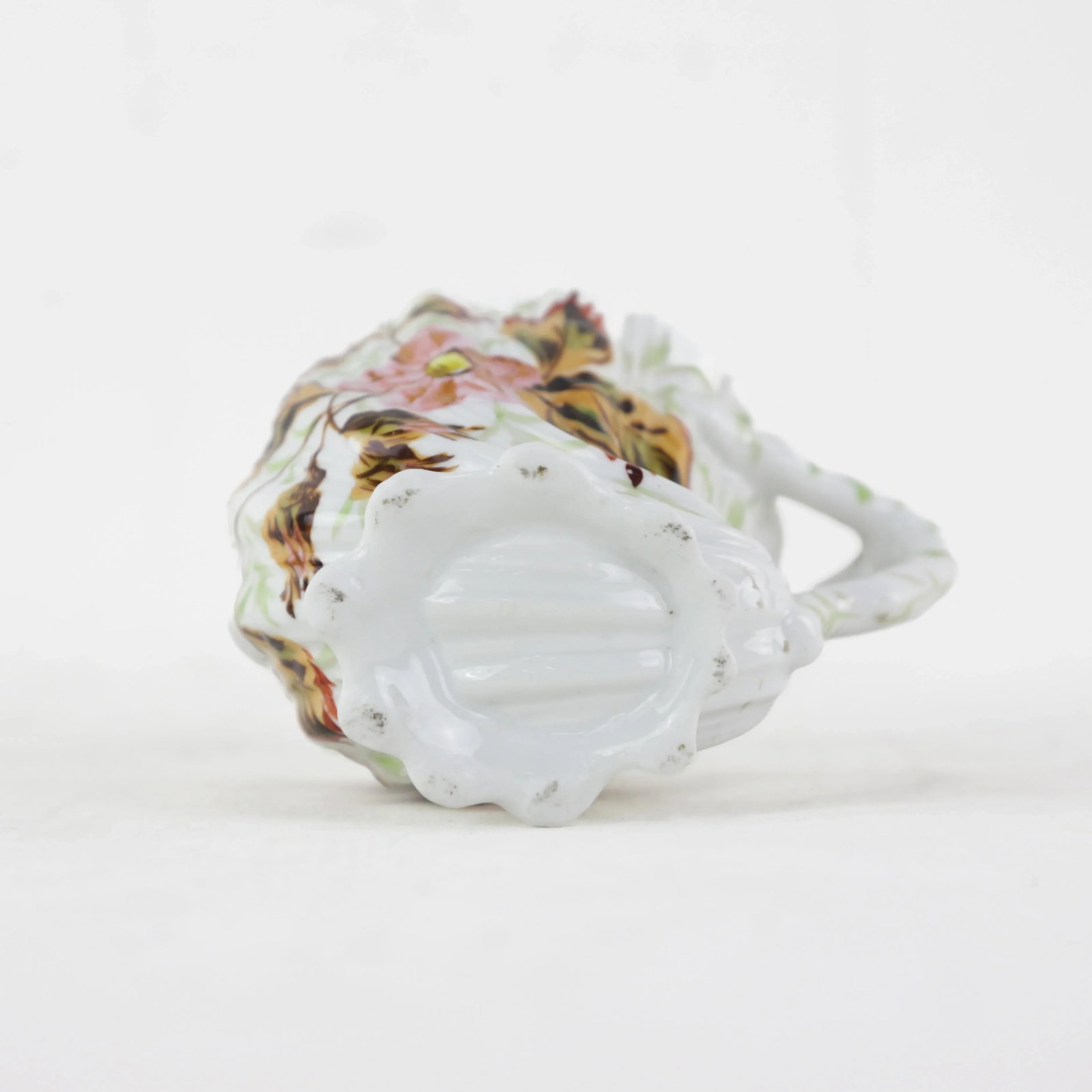 Vintage Floral Porcelain Shaving Mug With Hand-Painted Flowers – Antique Bathroom Décor - 5