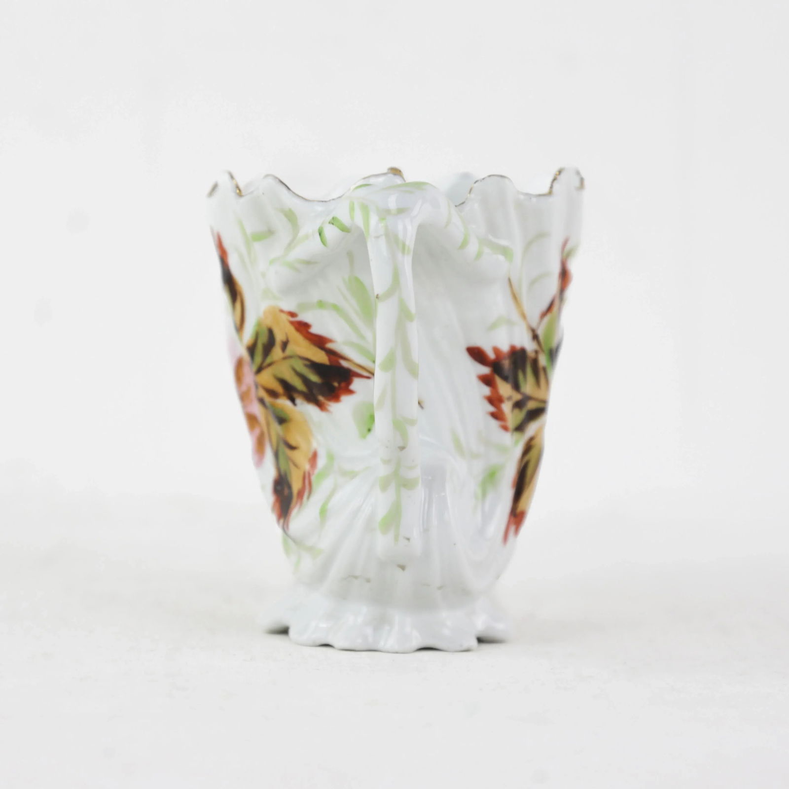 Vintage Floral Porcelain Shaving Mug With Hand-Painted Flowers – Antique Bathroom Décor - 7