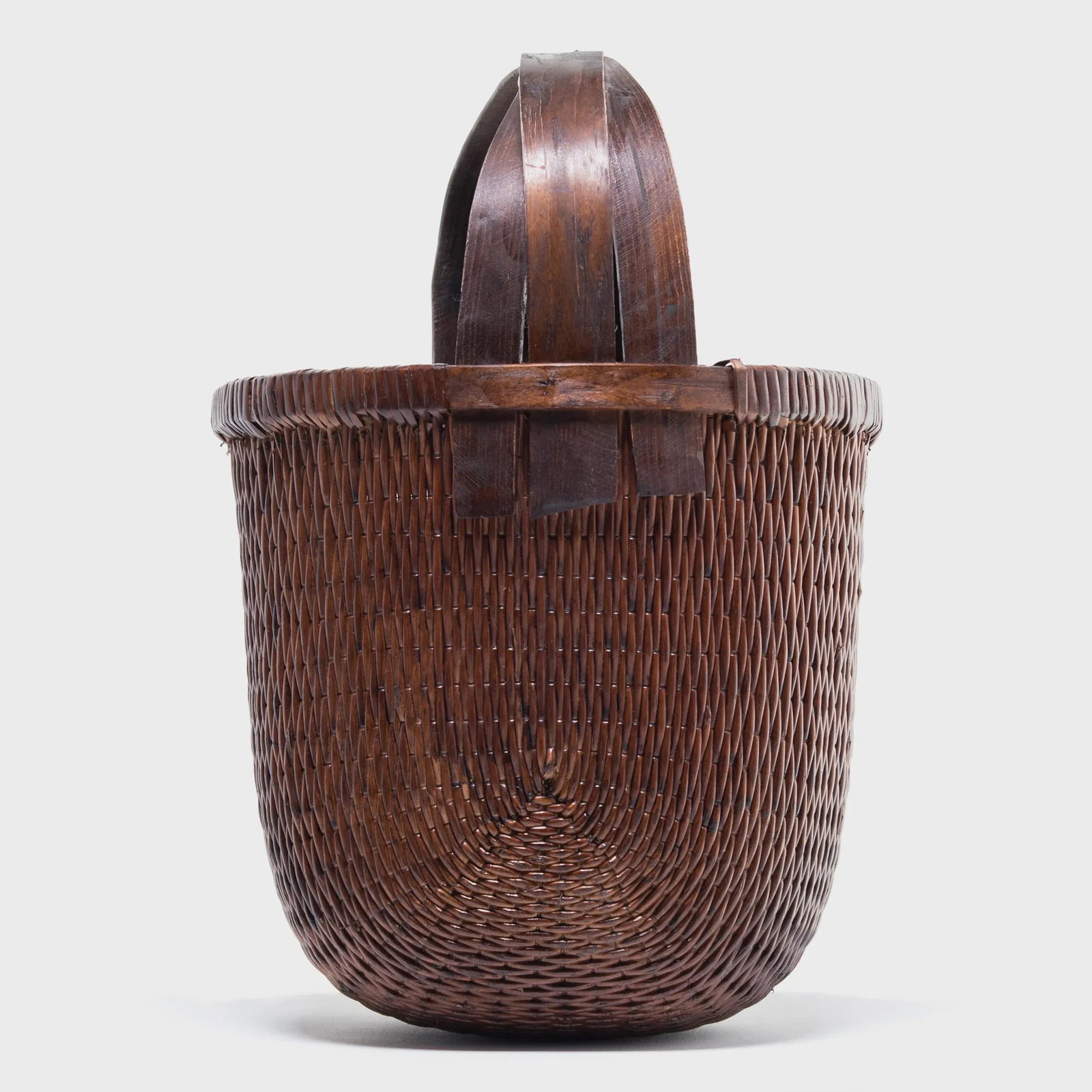 Chinese Bent Handle Fisherman's Basket - 4