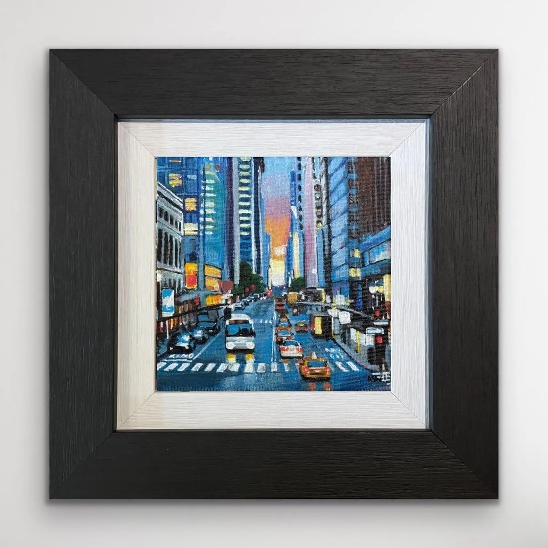 Angela Wakefield, Miniature Painting of New York City Street Scene by British Cityscape Artist, 2024 - 2