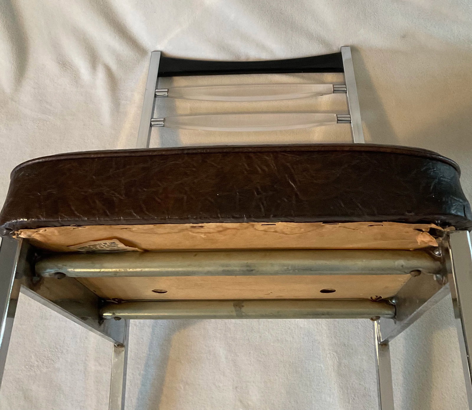 Daystrom Mid Century Modern Lucite and Chrome Ladderback Dinette Chair, Circa 70s - 8