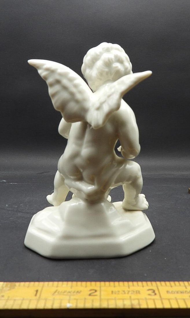 Antique Ernest Bohne Dresden Putti Cherub Angel Hard Paste Porcelain Figurine - 5