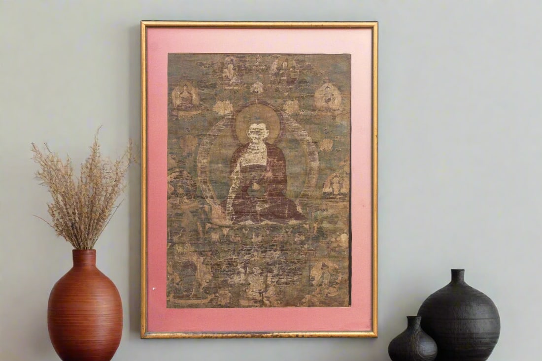Antique Tibetan ThangKa of Serene Buddha - 2