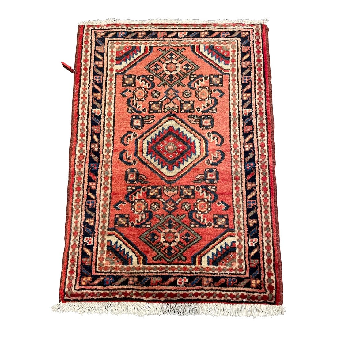 1990s Handwoven Persian Karajeh Area Rug 2'2" X 2'10" (1 of 5)