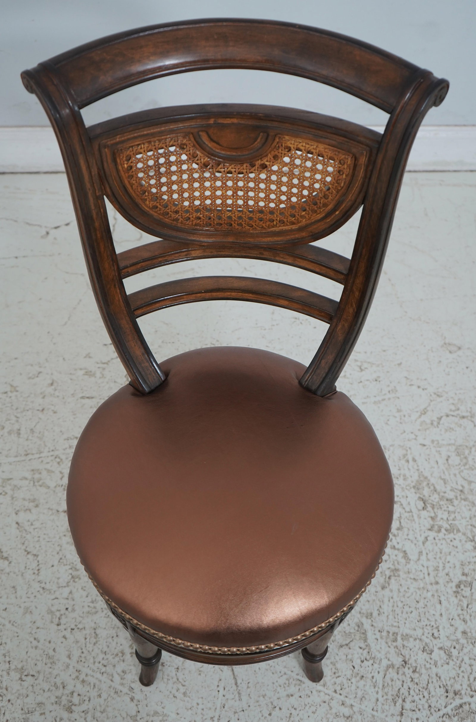 Revolving Seat Regency Style Piano or Vanity Stool - 2