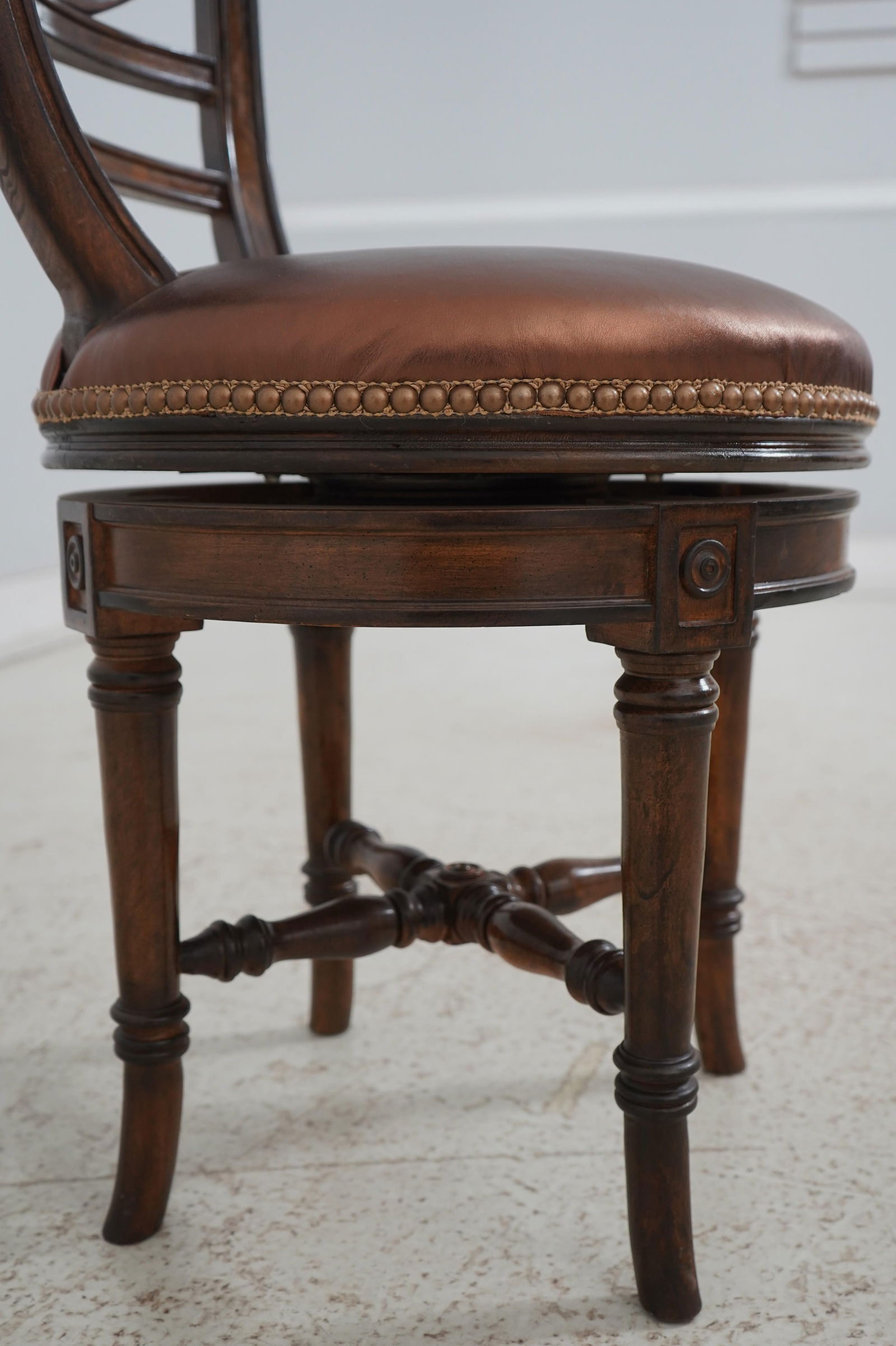 Revolving Seat Regency Style Piano or Vanity Stool - 7