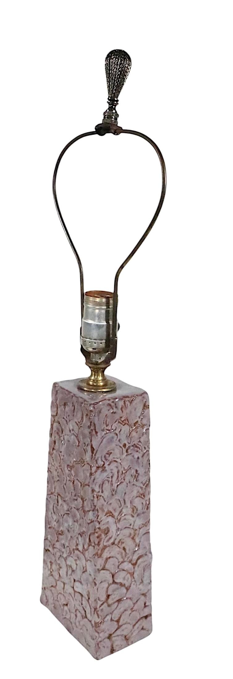 Studio Made Art Pottery Mid Century Table Lamp - 2