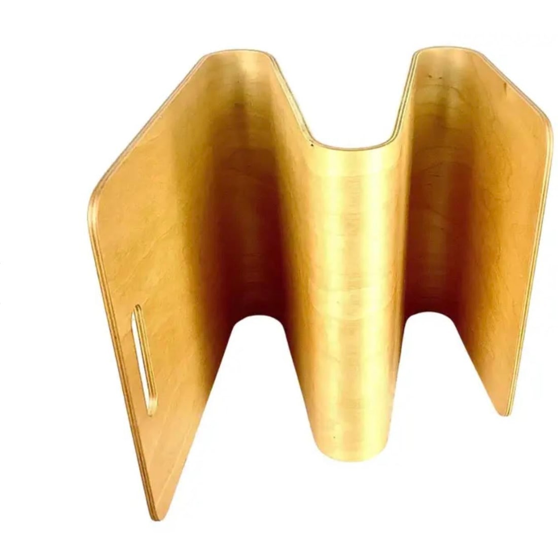 Mid-Century "W" Molded Plywood Magazine Rack in the Style of Alvar Aalto - 5