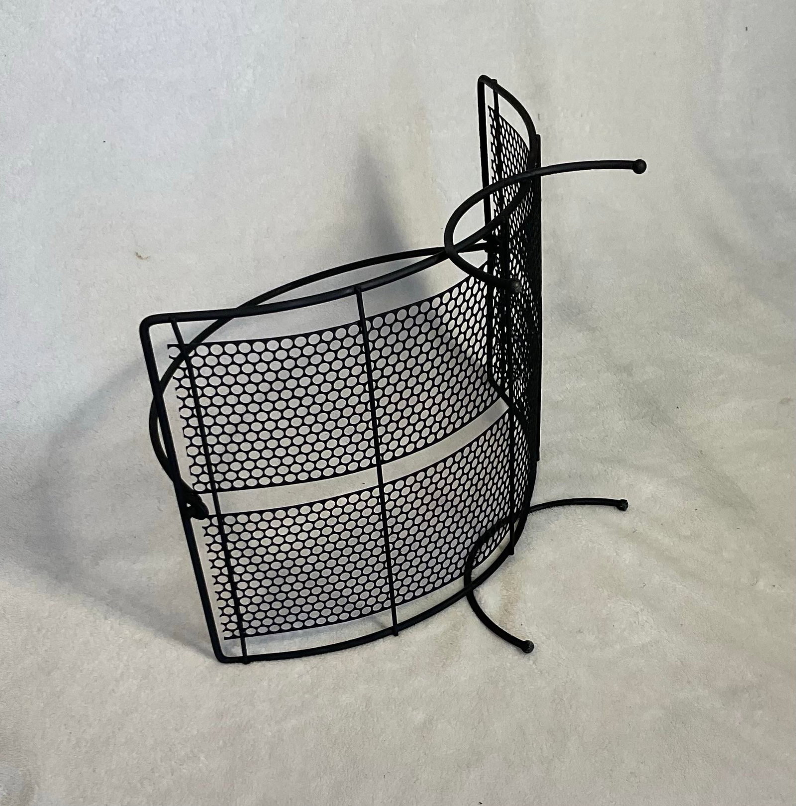 1950s Wrought Iron Magazine Rack Mid Century Modern - 5