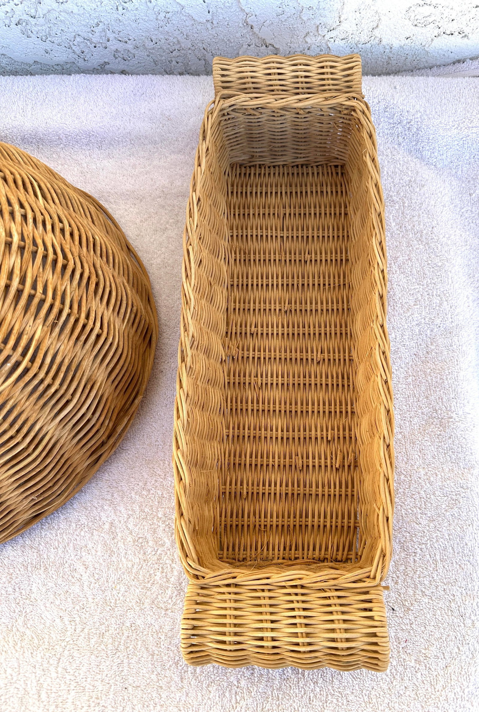 Wicker Food Cover W/Bread Basket-a Pair - 6