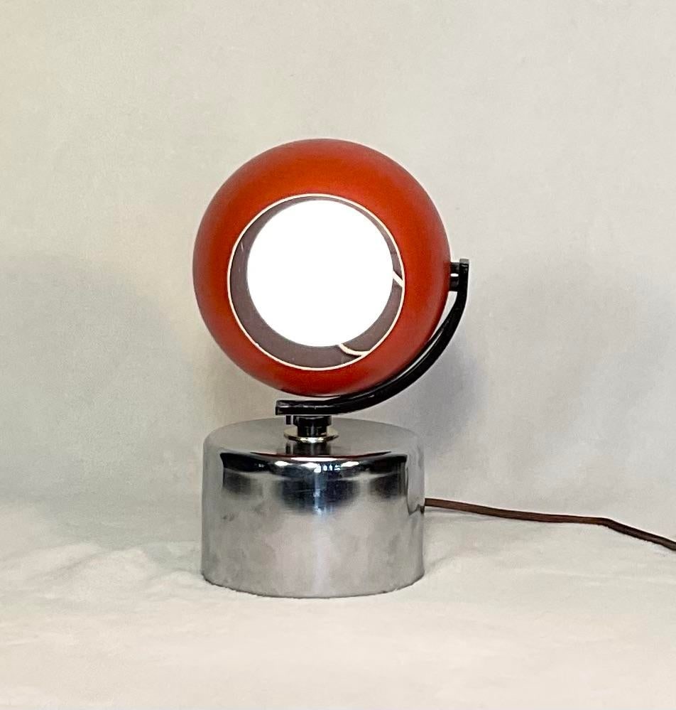 Mid Century Modern Atomic Space Age Eyeball Desk Table Lamp, C. 60s 70s - 3