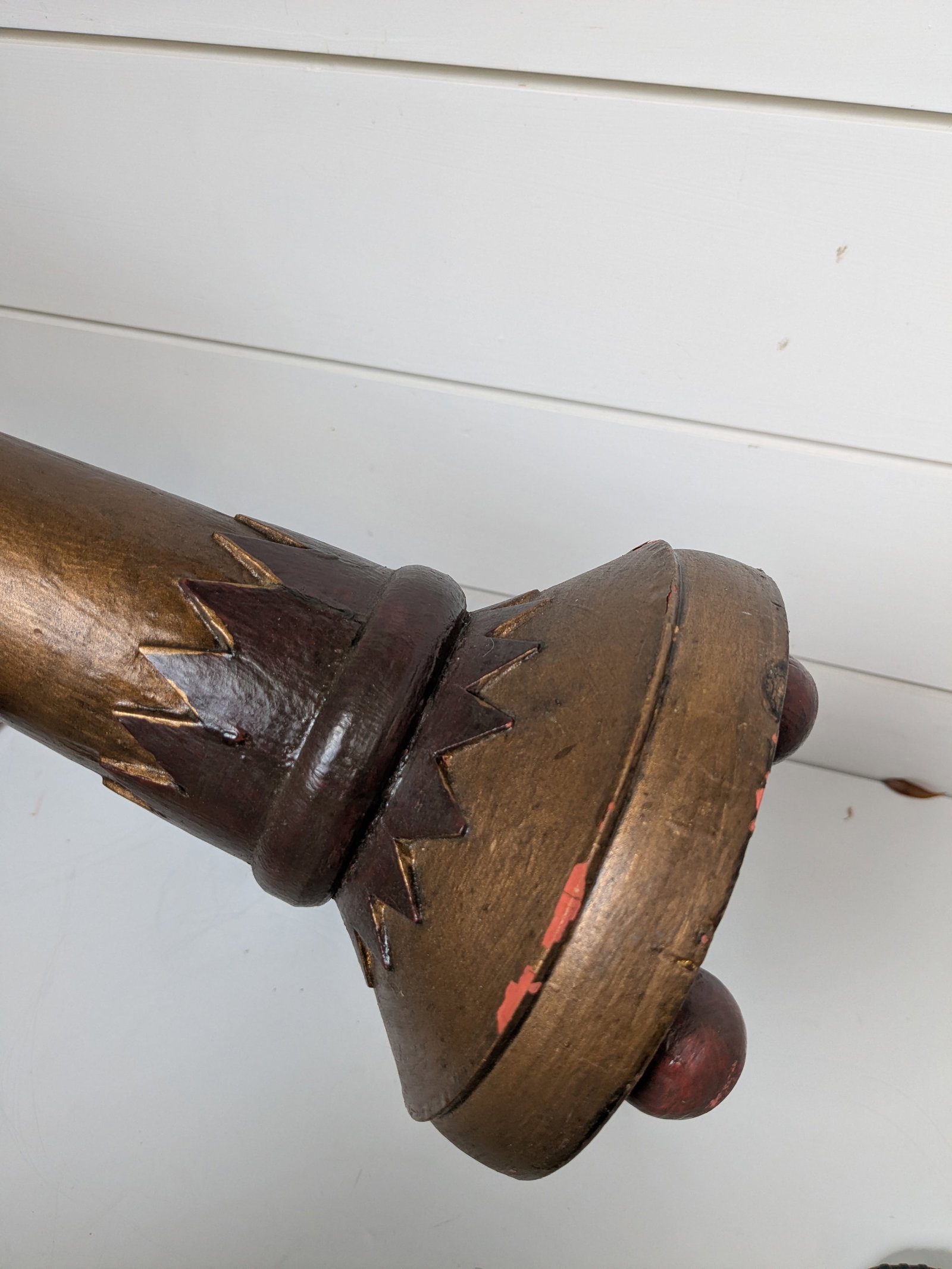 Mid 20th Century Brown Patina Decorative Finial - 4