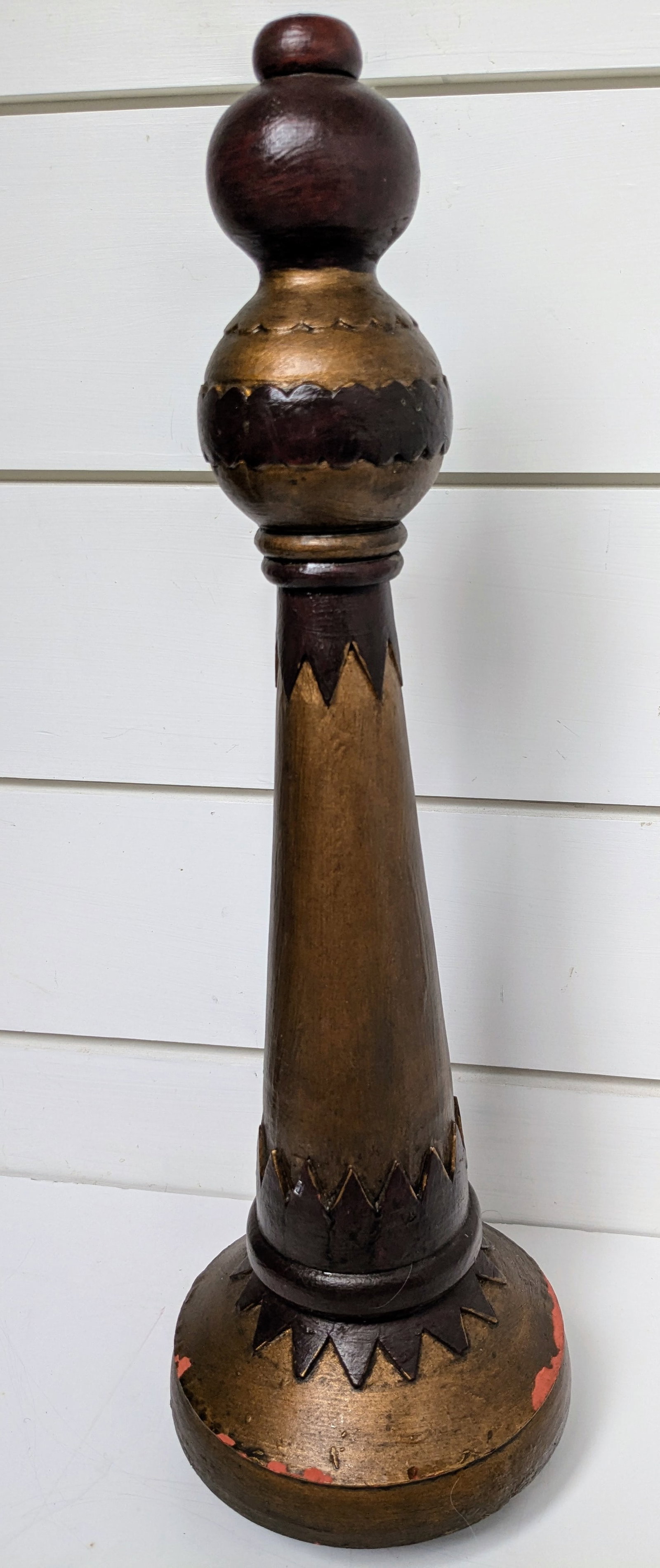 Mid 20th Century Brown Patina Decorative Finial - 6