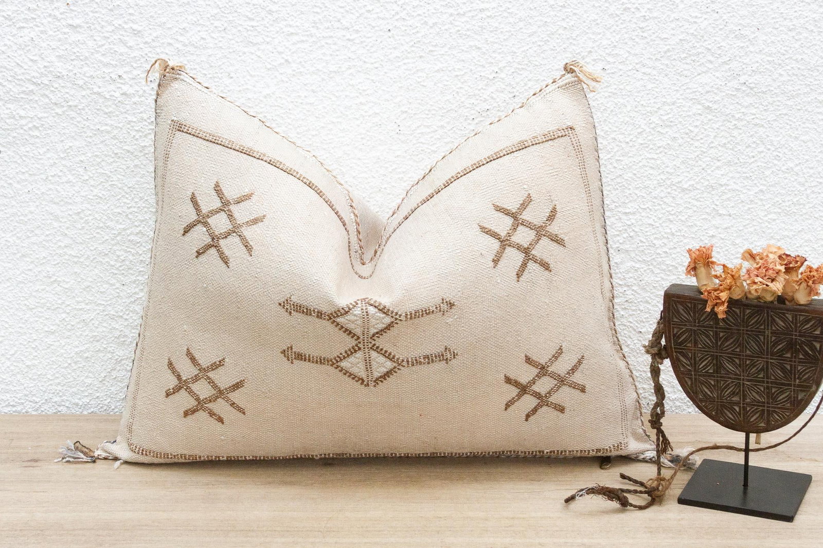 Ouira Mist Silk Rug Lumbar Pillow - 2