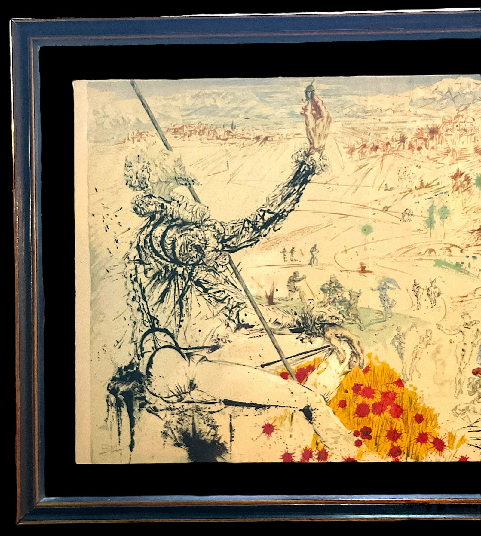 Framed 1950s Signed Salvador DalÃ­ Lithograph Don Quixote l'Age d'Or From Don Quichotte De - 5