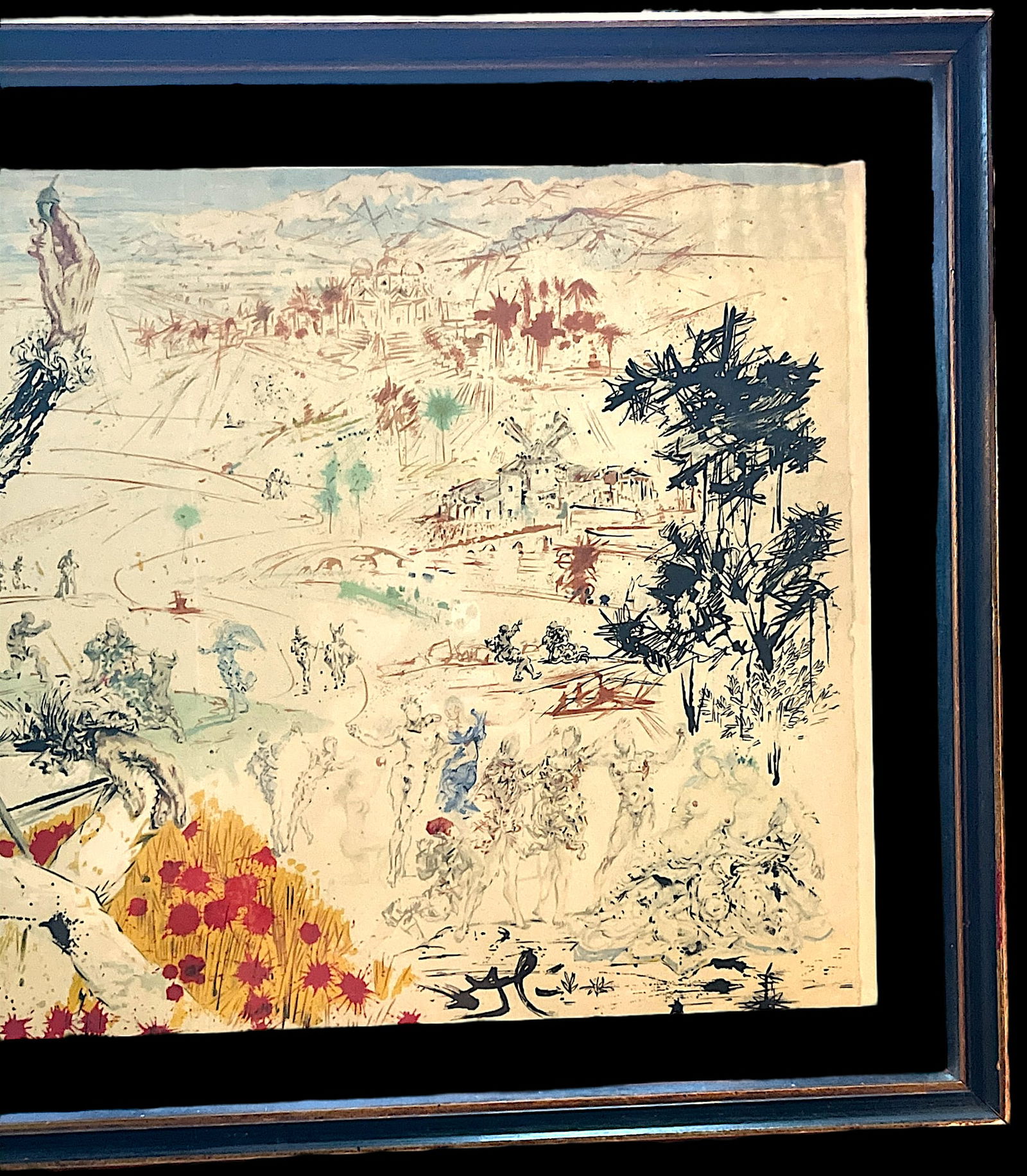 Framed 1950s Signed Salvador DalÃ­ Lithograph Don Quixote l'Age d'Or From Don Quichotte De - 6