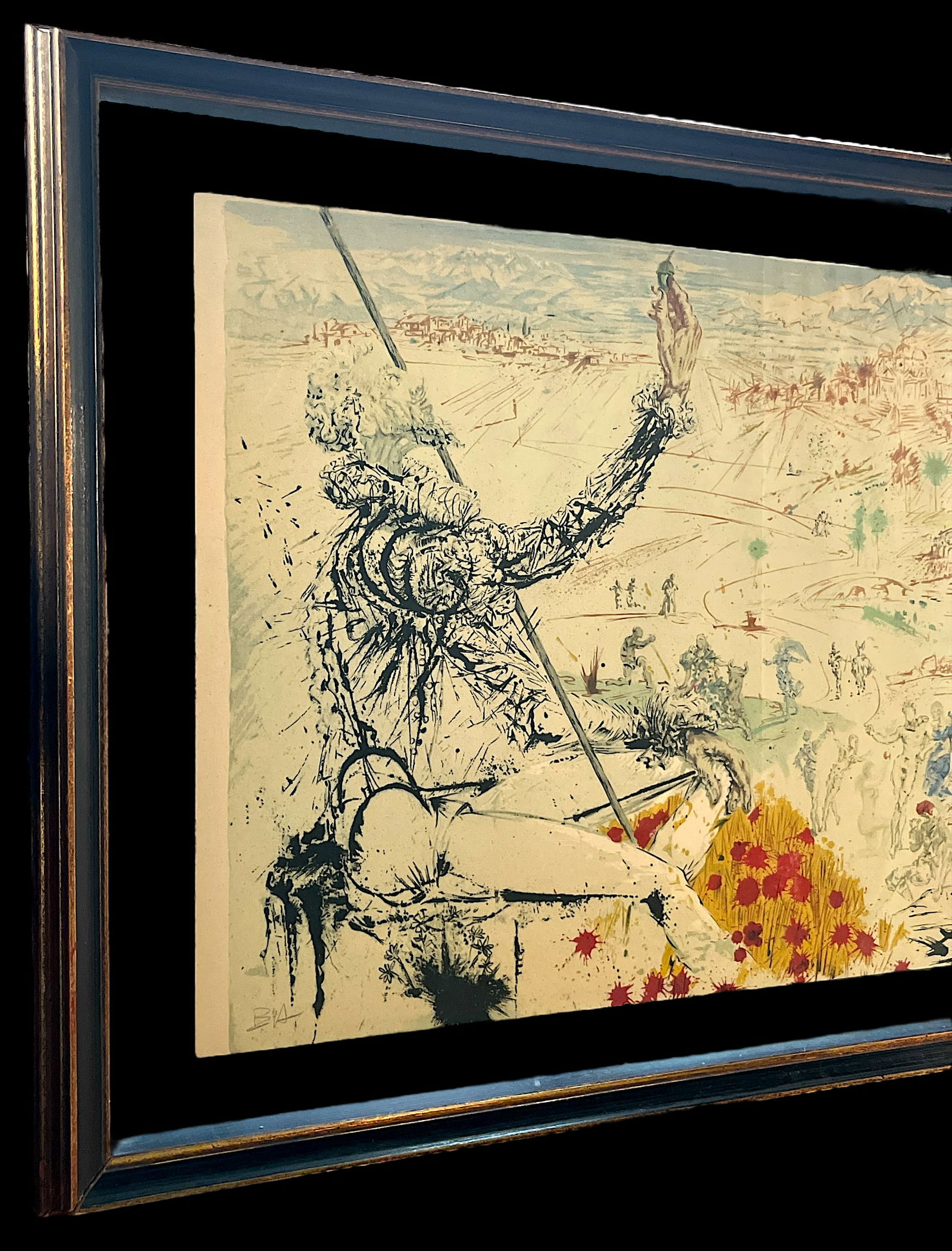 Framed 1950s Signed Salvador DalÃ­ Lithograph Don Quixote l'Age d'Or From Don Quichotte De - 7