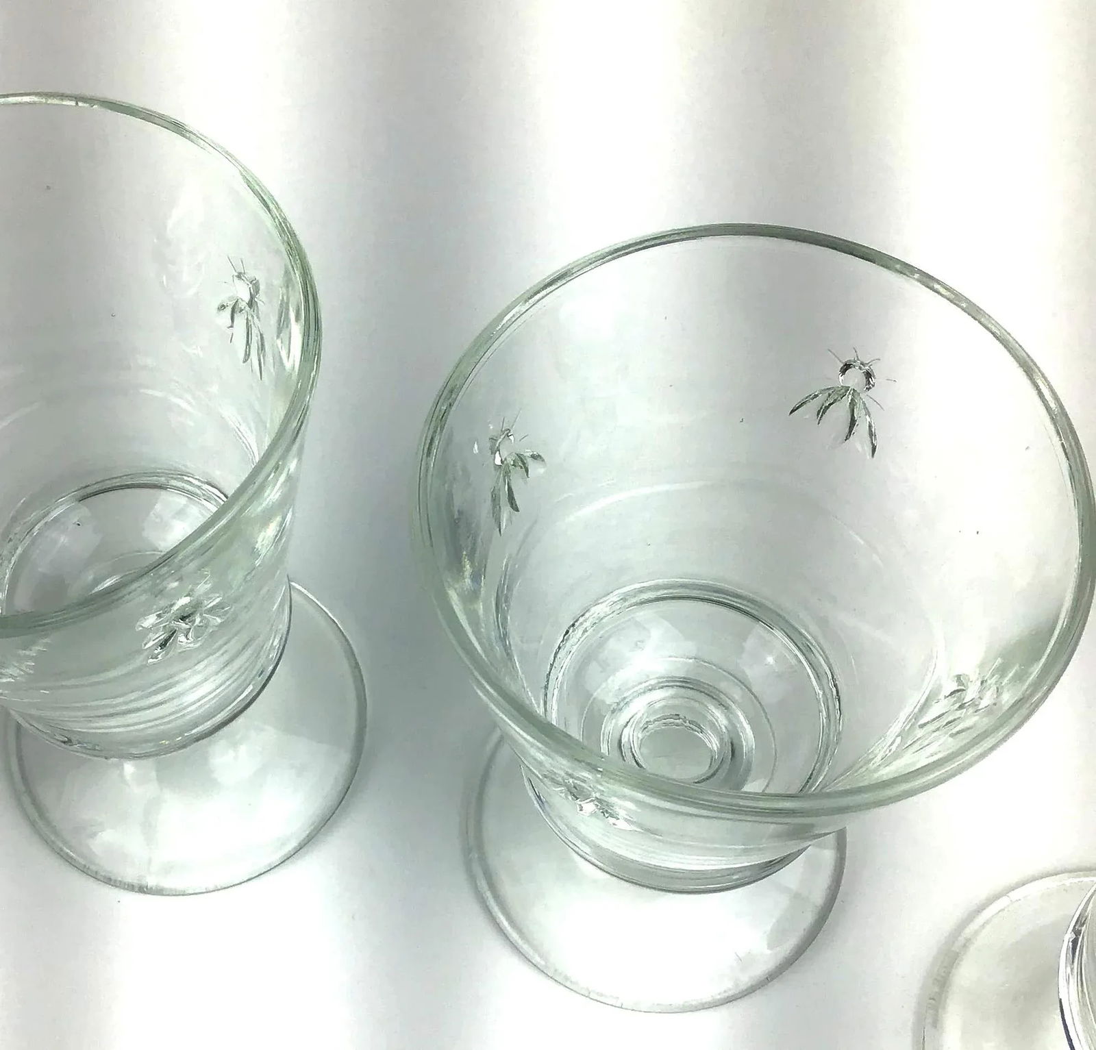 Vintage Paris Musees Bumblebee Design All Purpose Glass Set - 7