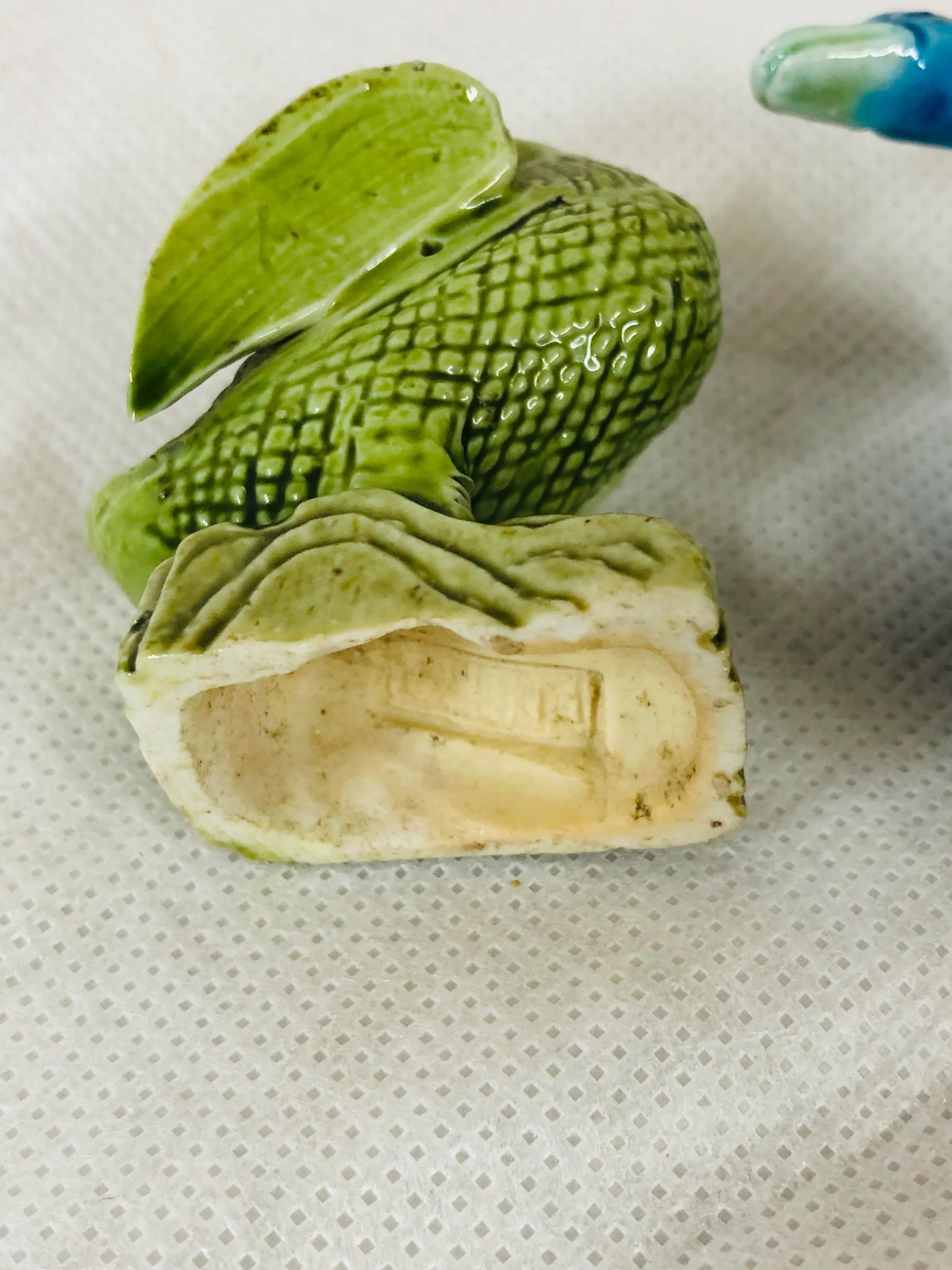 Vintage Turquoise and Green Mudman Ducks- Pair - 3