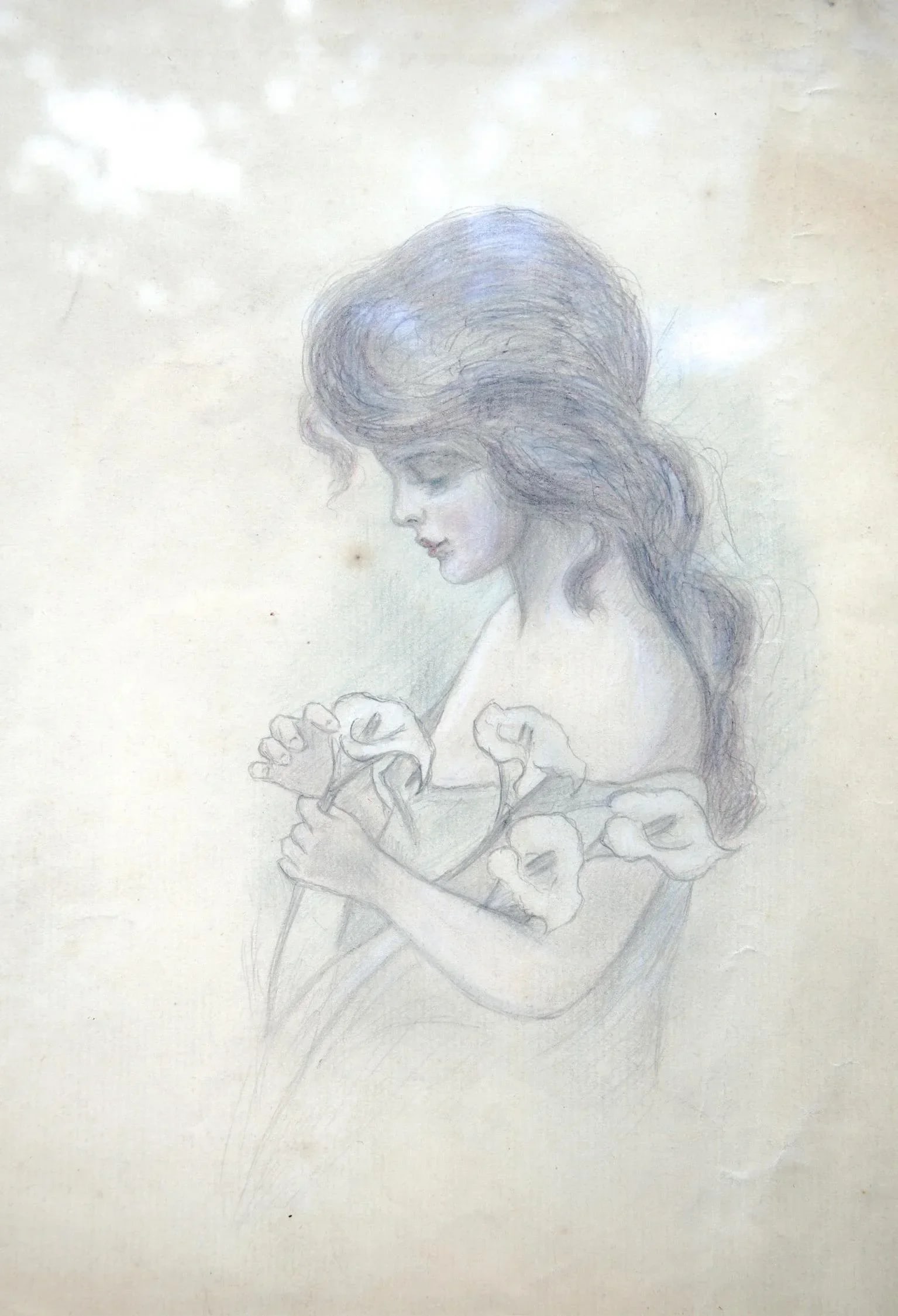 Group of 4 w.c. Vincent Watercolor Portraits - 3