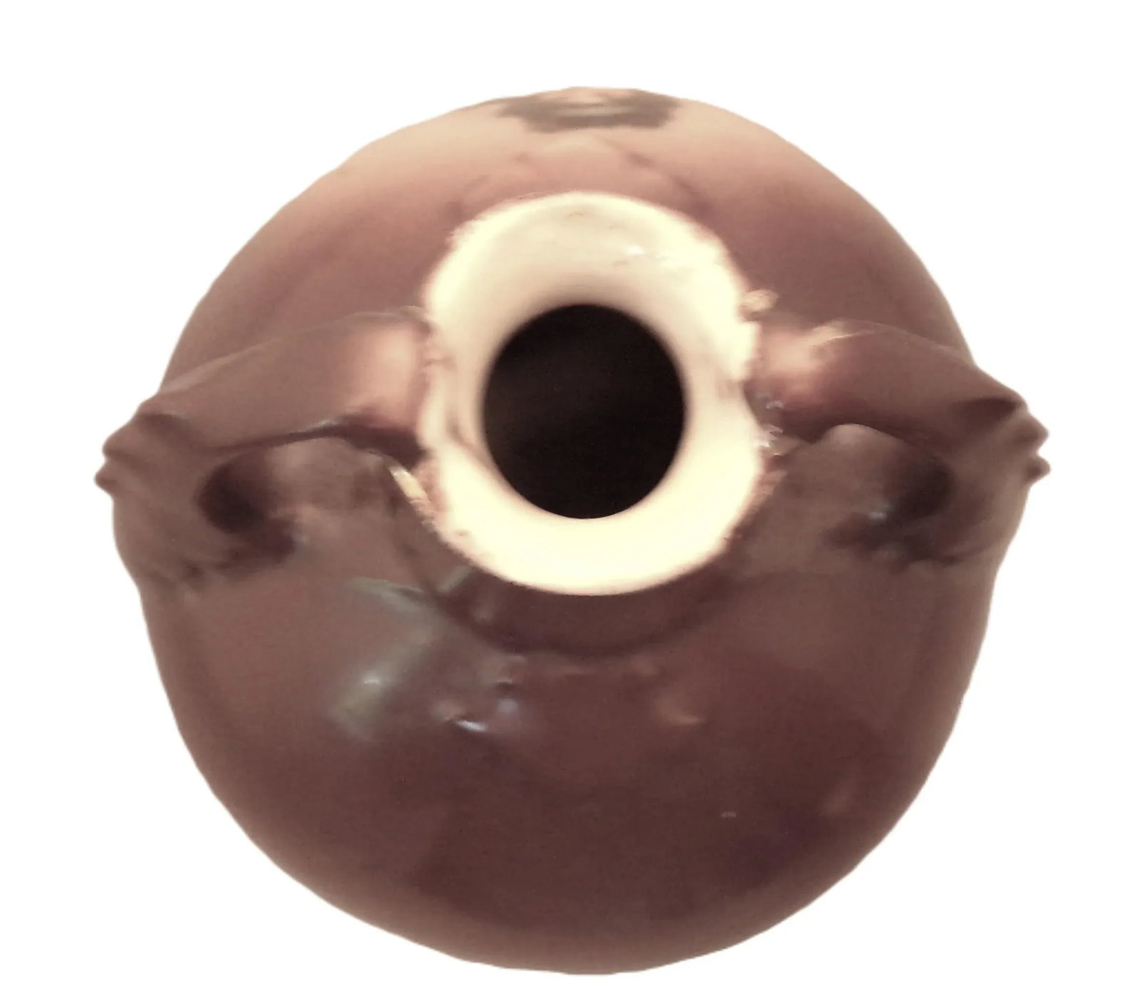 Lady and Her Child on an Antique Brown Glaze Portrait Vase, Austria - 5