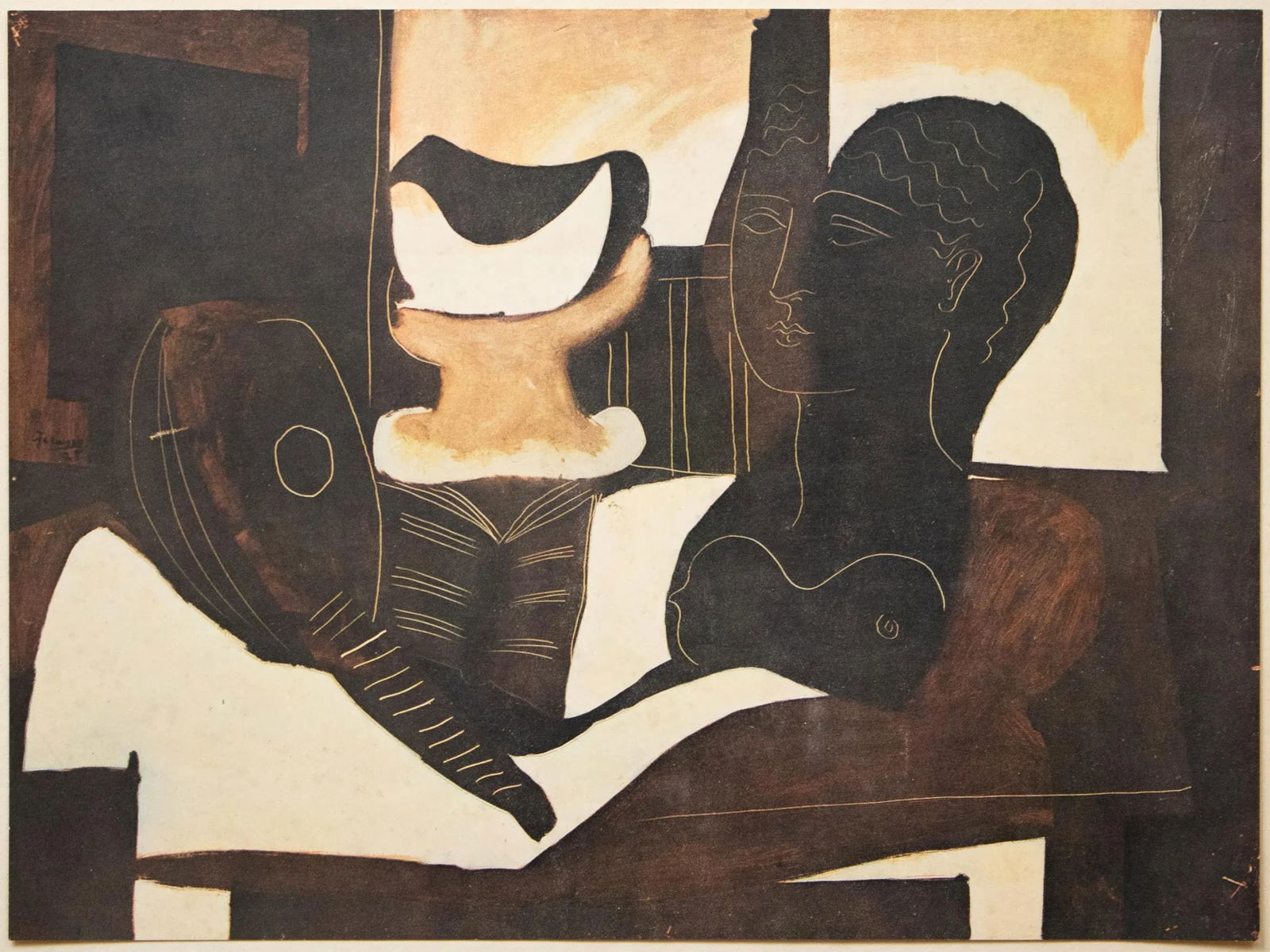1940s After Pablo Picasso, "Still Life With Antique Head", First Edition Period Offset Lithograph - 2