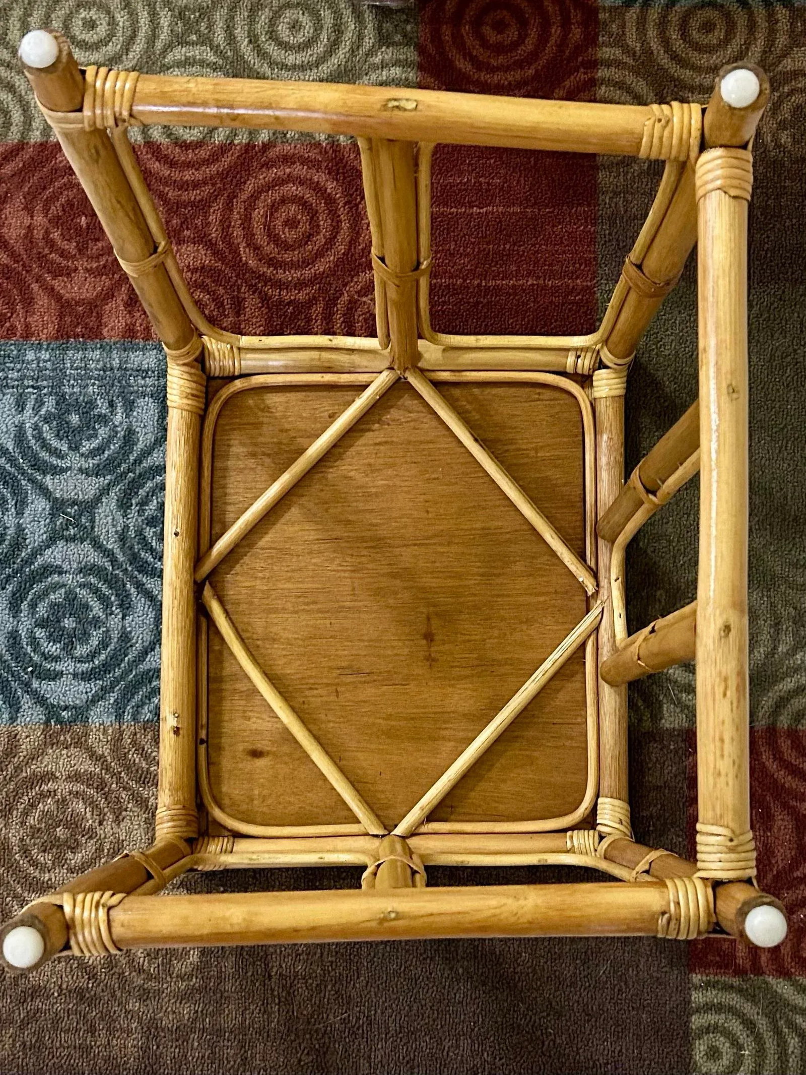 1960s Rectangular, Vintage Bamboo End/Side Table, Mid Century Modern, Lightweight, Natural Materials - 5