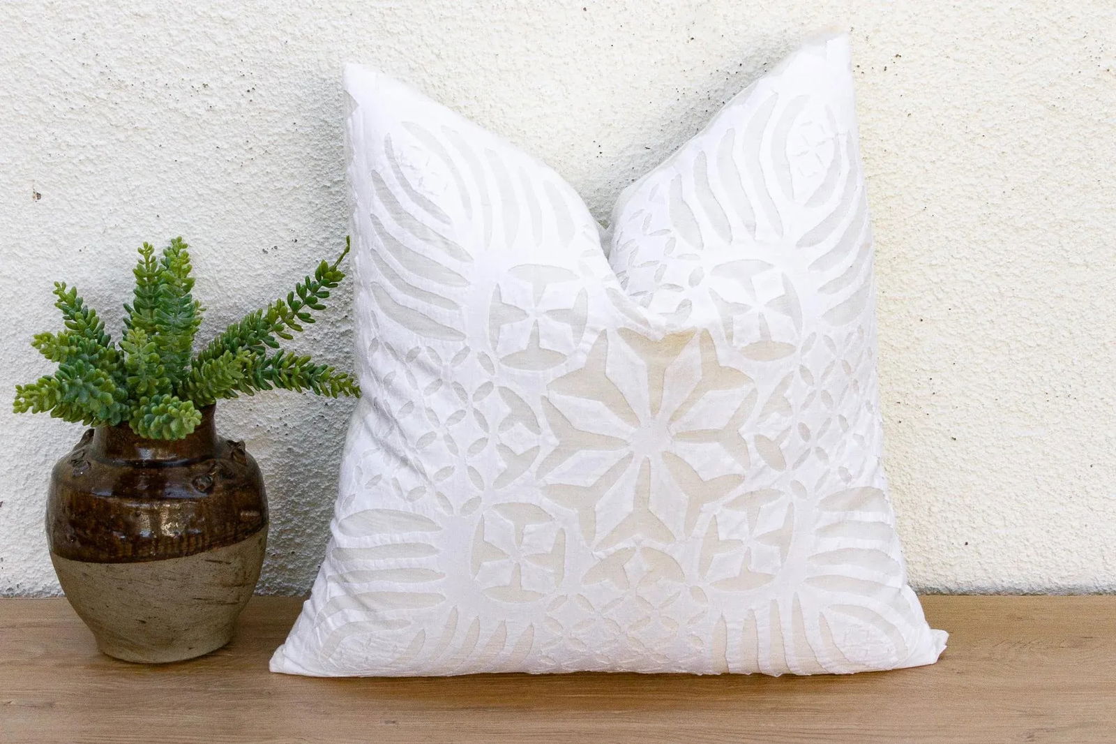 Peony Petals Applique Pillow Cover - 2