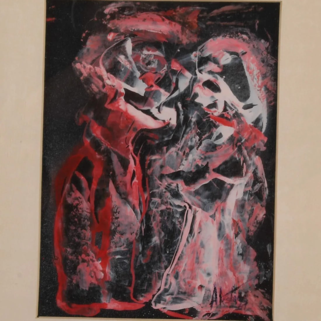 Framed Signed J. Akston "Untitled, 1967" Acrylic on Paper - 2