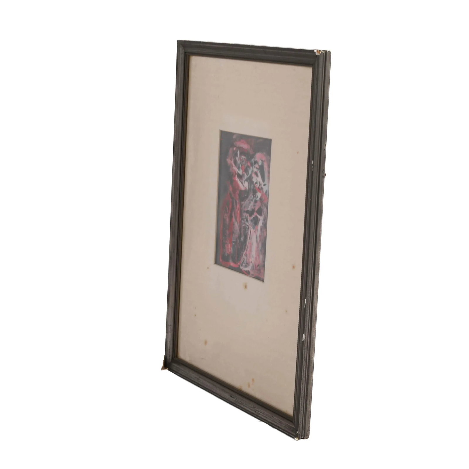 Framed Signed J. Akston "Untitled, 1967" Acrylic on Paper - 6