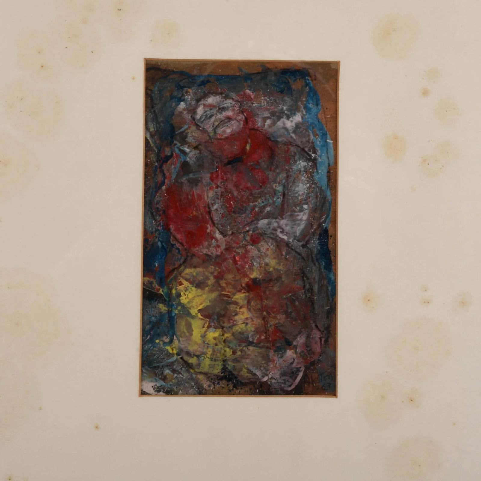 Framed Signed J. Akston "The Mandarian, 1963" Mixed Media on Paper - 2