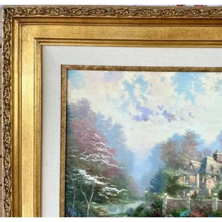 Thomas Kinkade "Gardens Beyond Spring Gate" on Canvas - 5