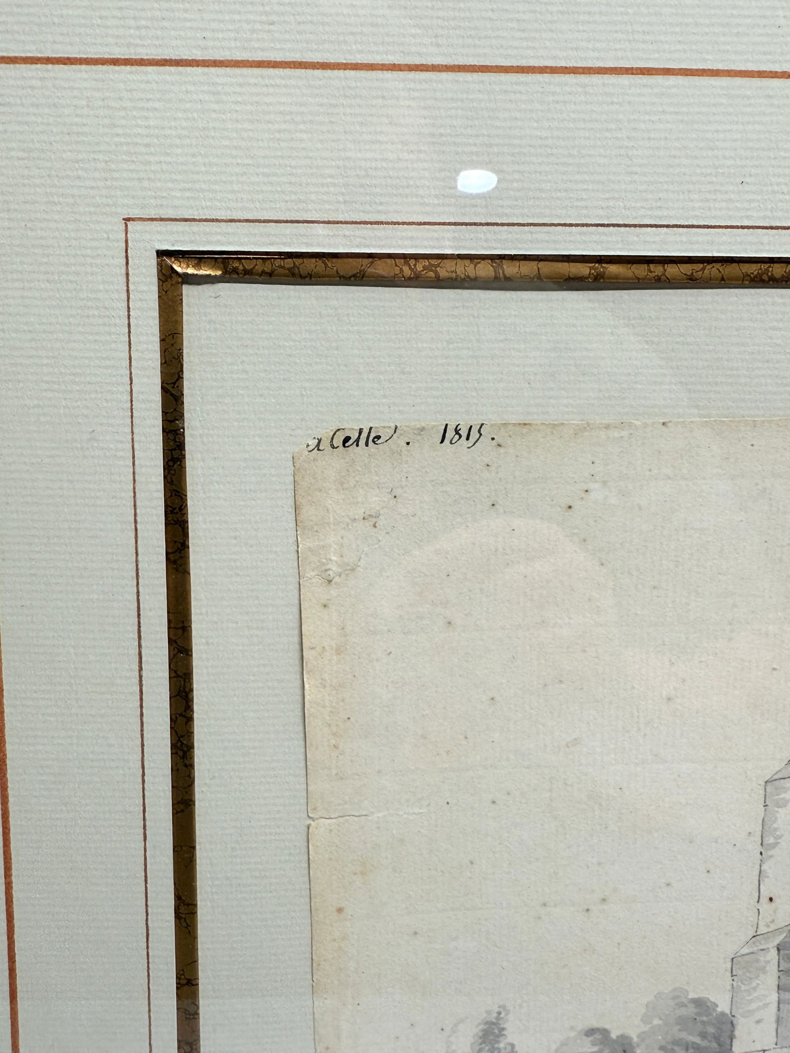 Grand Tour Watercolor of Gothic Ruins, Attributed to Charles-Joseph Celle c.1813 - 2