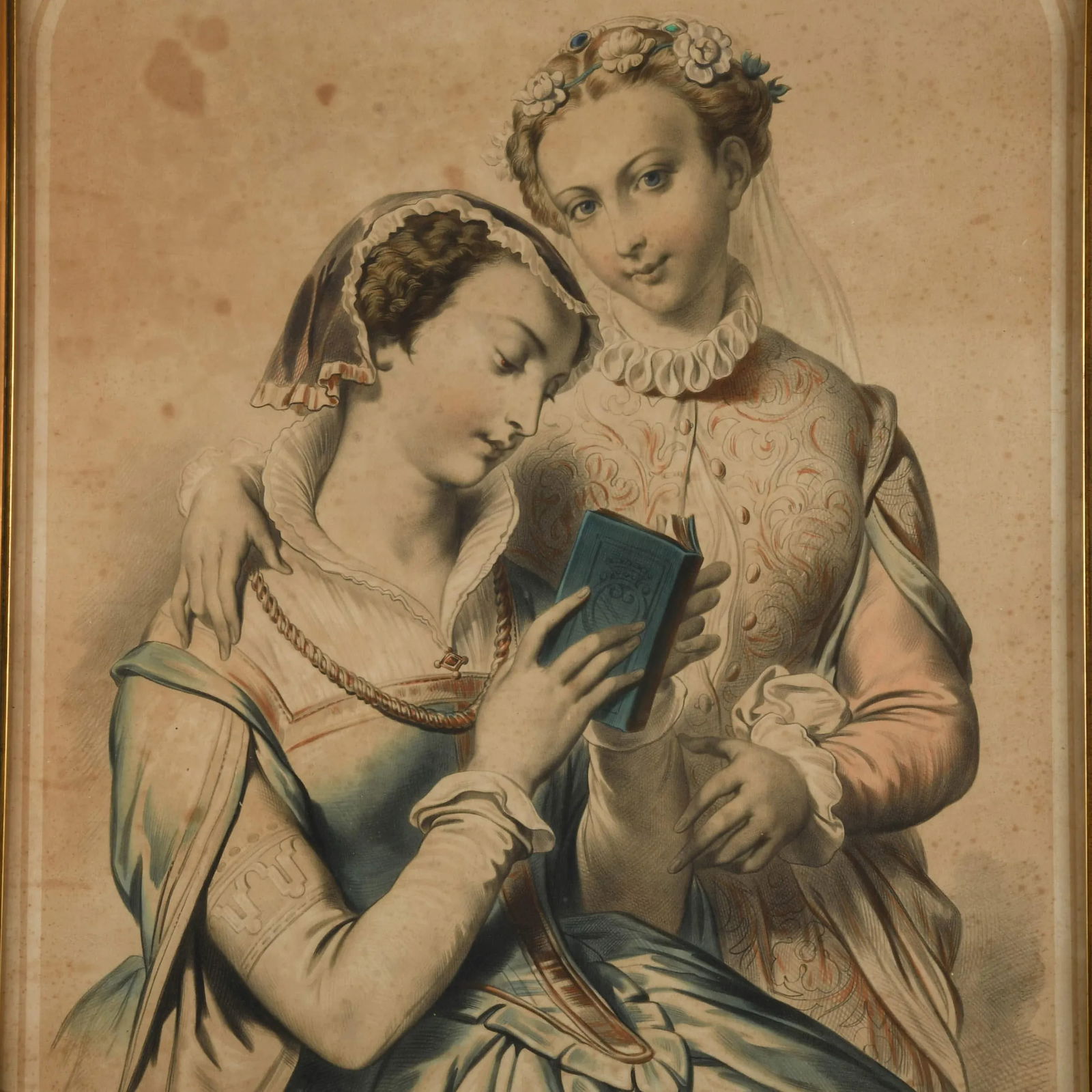 Framed Signed Louis Stanislas Marin-Levigne Lithograph and Print No. 3 - 2