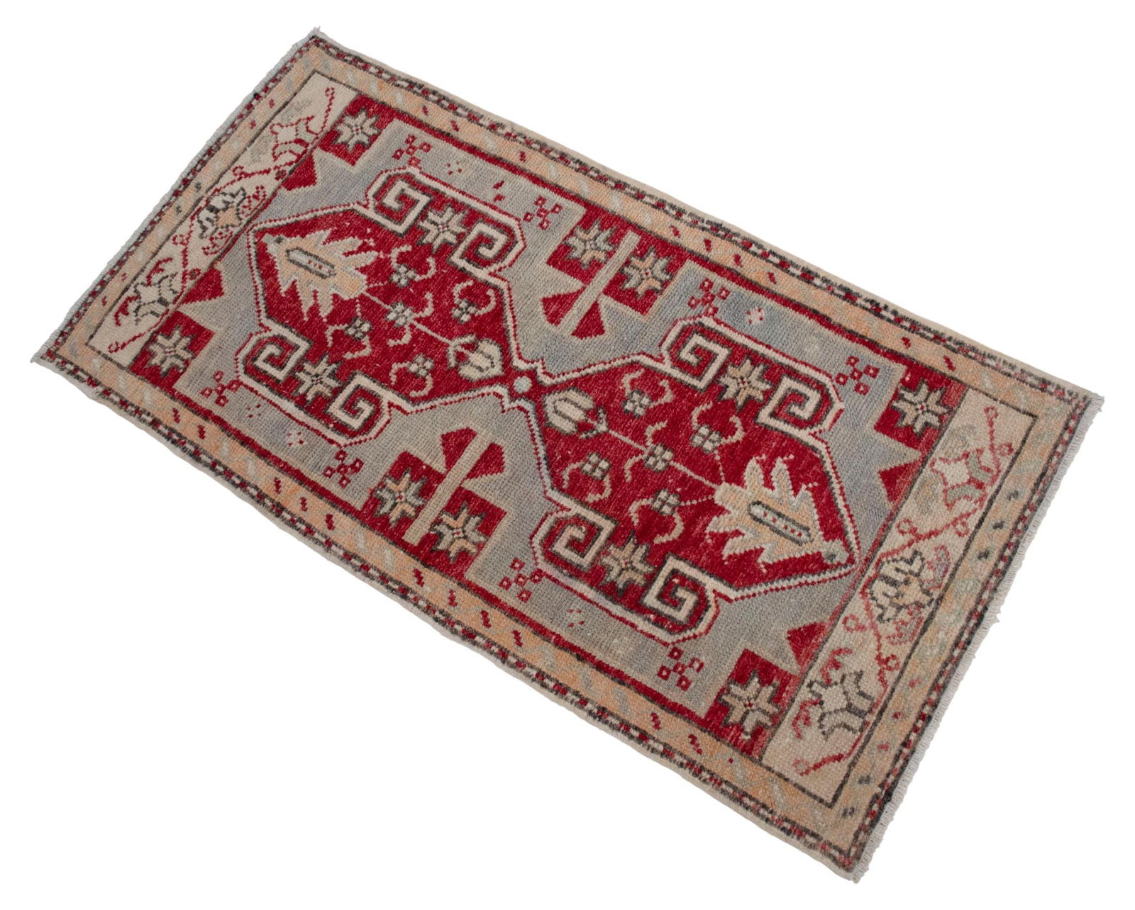 Hand Knotted Door Mat, Entryway Rug, Bath Mat, Kitchen Decor, Small Rug, Turkish Rug - 1"² - 7