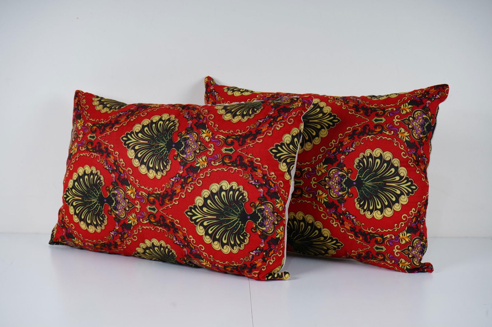Old Uzbek Trade Cloth Pillow Cover - A Pair - 2