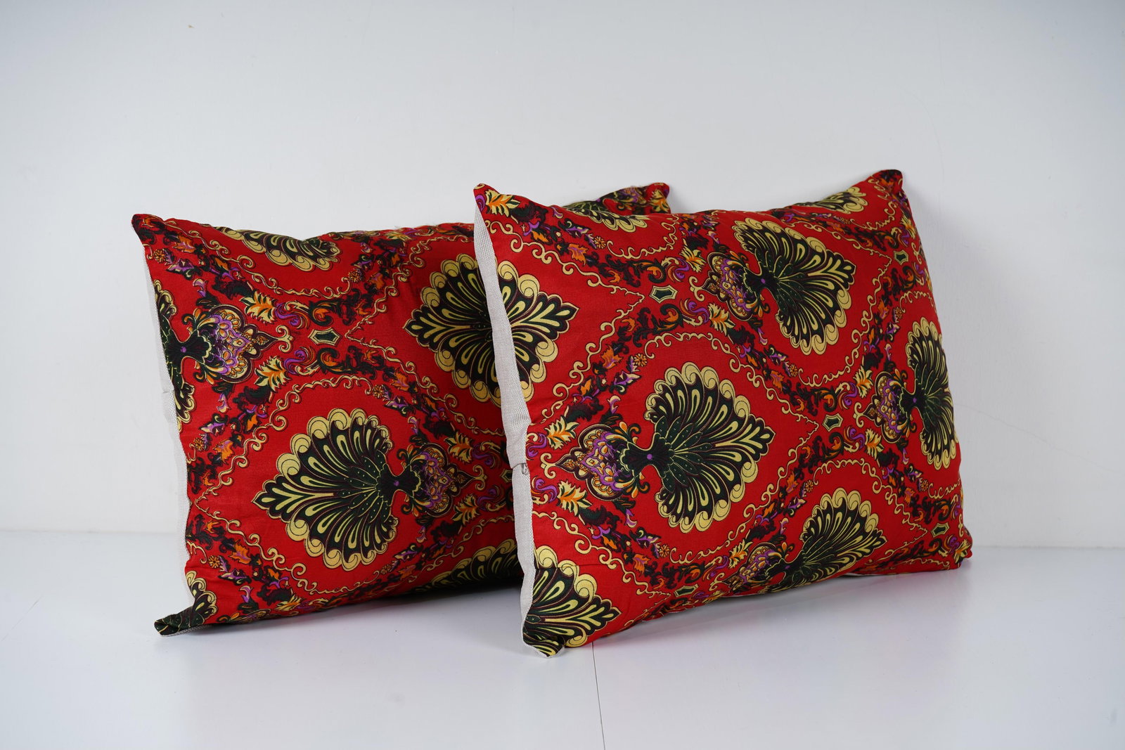 Old Uzbek Trade Cloth Pillow Cover - A Pair - 3