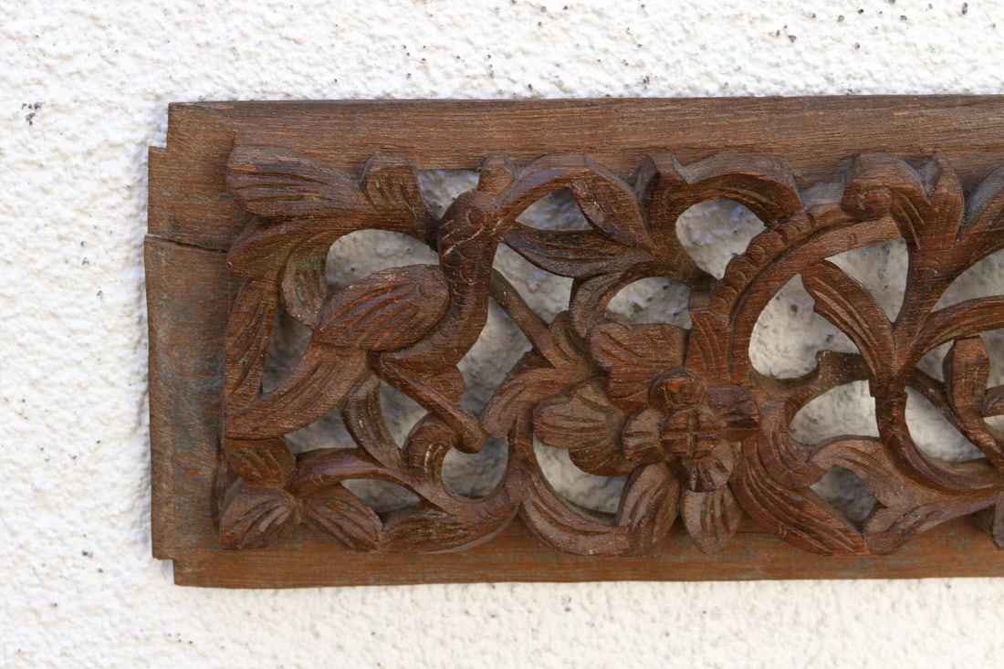 Finely Carved Asian Wall Panel - 4