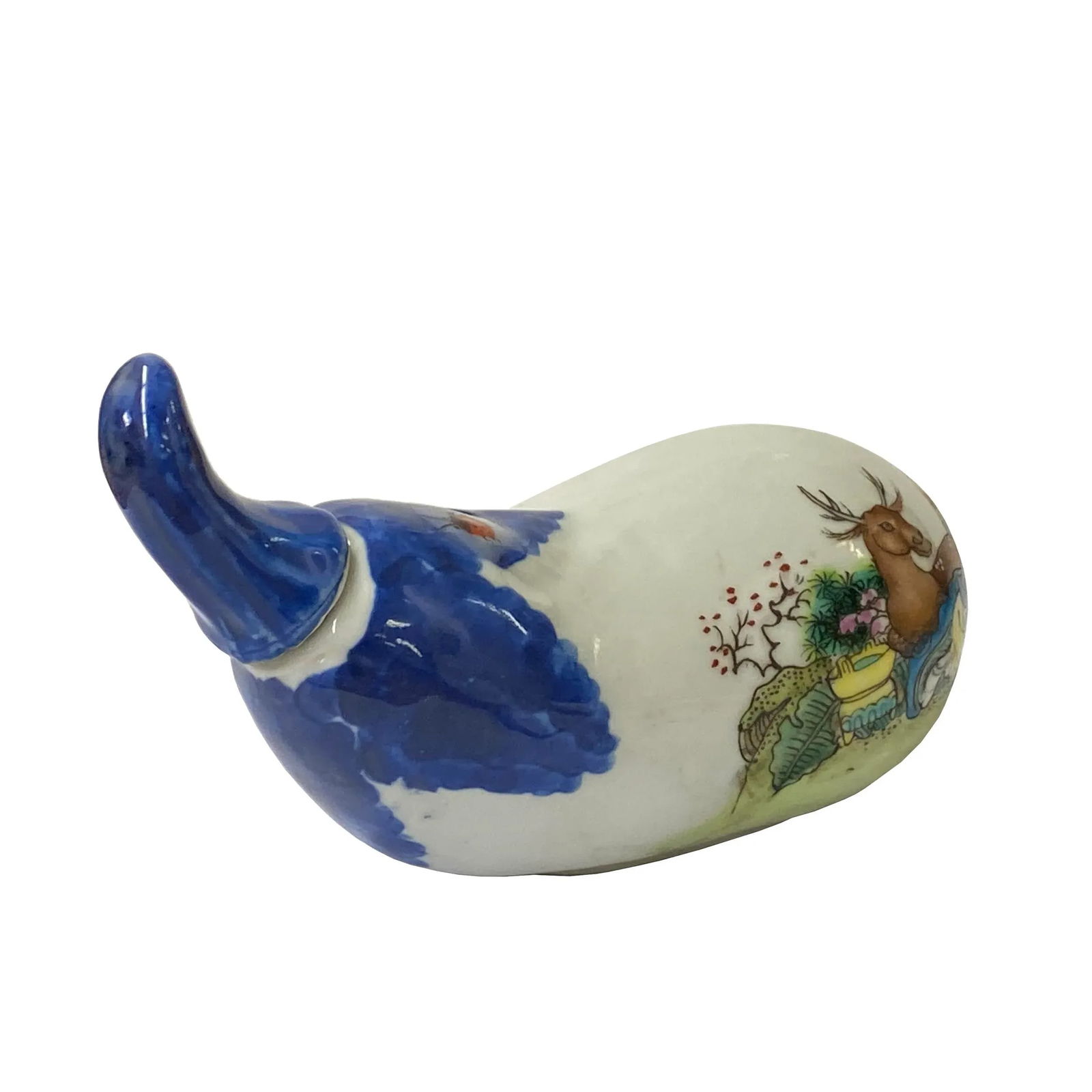 Chinese Porcelain Eggplant Shape Bottle Display Snuff Bottle - 2