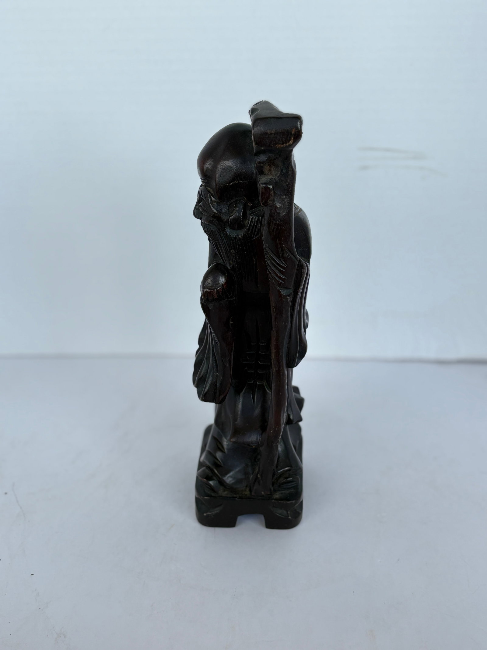 Chinese Wooden Carving Figurine of Shou Lao - 2