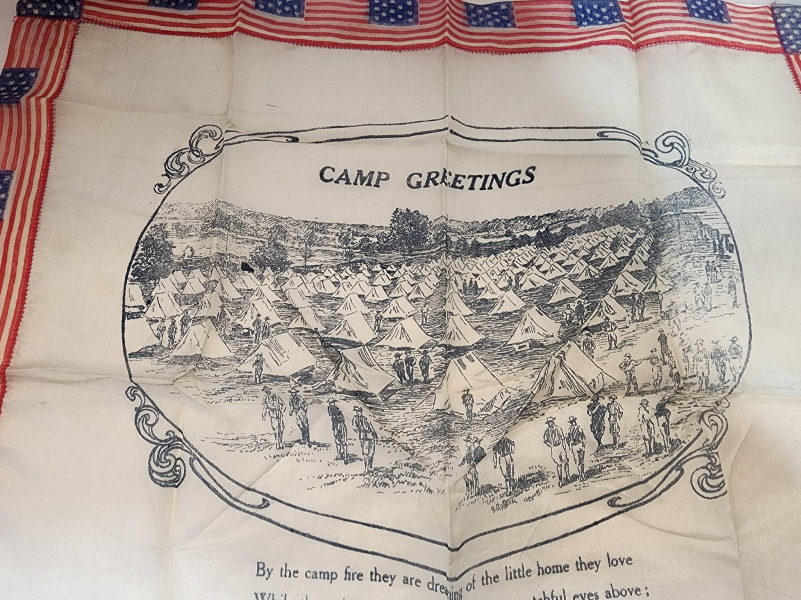 Set of 3 French Antique Handkerchiefs From Ww1 - 4