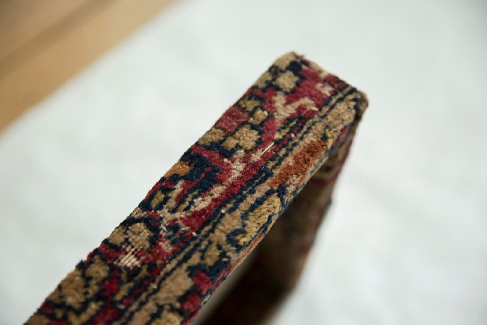 Decorative Cork Board Antique Kerman Rug Fragment Art - 2